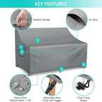 WLEAFJ Patio Sofa Cover Waterproof, 3-Seater Outdoor Sofa, Heavy Duty Deep - Image 3