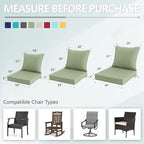 22x22 Inch Patio Chair Cushions Set of 2, Outdoor Furniture Cushions - Image 7