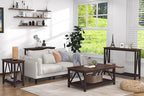 ChooChoo Farmhouse Coffee Table, Rustic Vintage Living Room Table - Image 5
