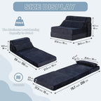 Tiita Convertible Folding Sofa Bed Single Size - Image 2