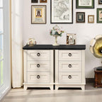 Joaxswe Farmhouse Night Stand Set of 2, Dresser - Image 5