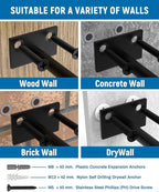 LEOPO Black 8-Pack 5 inch Floating Shelf Brackets, Hidden Shelf Bracket - Image 6