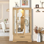 Lighted Glass Curio Display Cabinet - Image 9