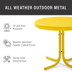 Crosley Furniture Griffith Weather Resistant Retro Metal Outdoor Side Table - Image 5