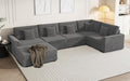 Modular Sectional Sofa, Oversized U Shaped Couch, Convertible Sleeper Sofa by smilesun