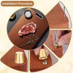 Brass Cutting Board Feet，Chopping Board Feet Set - Image 5