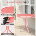 Patio Bistro Set Retro Metal Outdoor Seating Conversation 3 Pieces, 2 C-Spring - Image 4