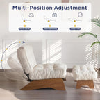 MAXYOYO Accent Chair with Ottoman Adjustable Backrest, Tufted Living Room Chair - Image 4