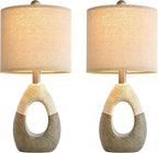 OYEARS 19” Boho Table Lamps Bedroom Living Room Set 2, Suitable - Image 7