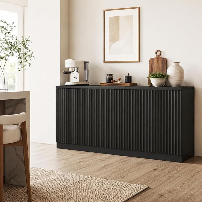 63'' Fluted TV Stand for TVs up to 75'', Modern Media Console - Image 9