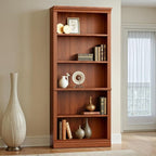 Furniwell Bookcase Bookshelves, 5-Shelf Tall Bookcase 71" Wood Open Display - Image 3