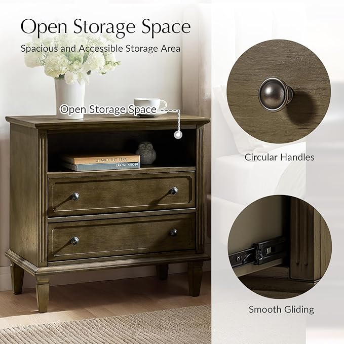 HULALA HOME Farmhouse End Table - Image 3