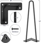 SMARTSTANDARD 16" Hairpin Furniture Legs, Metal Home DIY Projects - Image 2