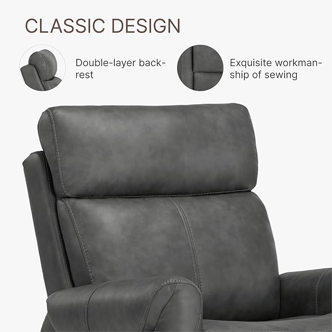 KISLOT Leather Recliner Chair for Adults Wall Hugger RV Recliner - Image 7