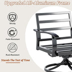 HOMREST Patio Furniture Sets 7 PCS Outdoor Metal Conversation Sets, 360 Degree - Image 9