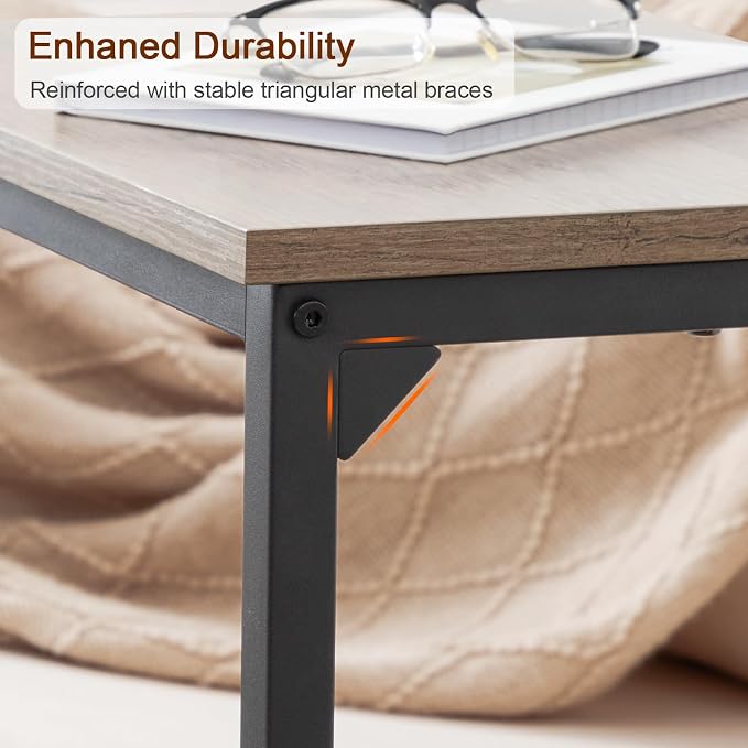 AMHANCIBLE C Shaped End Tables, Couch Side Tables that Slide Under, TV Trays - Image 5