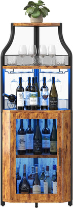 GarveeHome Corner Bar Wine Cabinet - Image 9