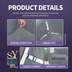 ZNSAYOTX Luxury Velvet Sofa Cover 3 Piece Stretch Loveseat Covers - Image 4