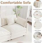 mikibama Modular Sectional Sofa, 111.5 Inch U Shaped Couch Set - Image 3