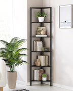 TUTOTAK Corner Shelf, 6-Tier Corner Bookshelf - Image 5