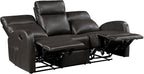 Lexicon Manual Reclining Sofa, Faux Leather Recliner Sofa, Wall Hugger - Image 10