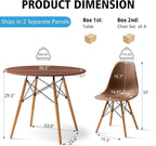 5-Piece Round Dining Table Set, Small 35.5" Kitchen Table Chairs Set of 4 Space - Image 2