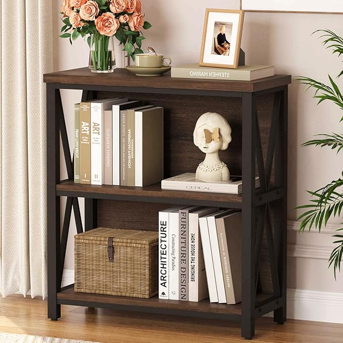 FATORRI Small Bookshelf, Rustic Book Shelf by FATORRI