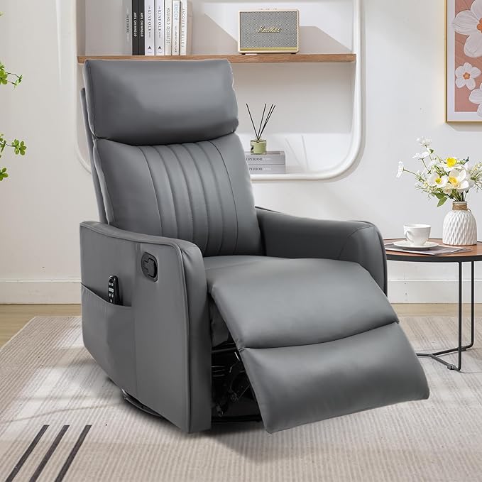 Trustyue Swivel Rocker Recliner Chair, 360° Swivel Recliner - Image 3