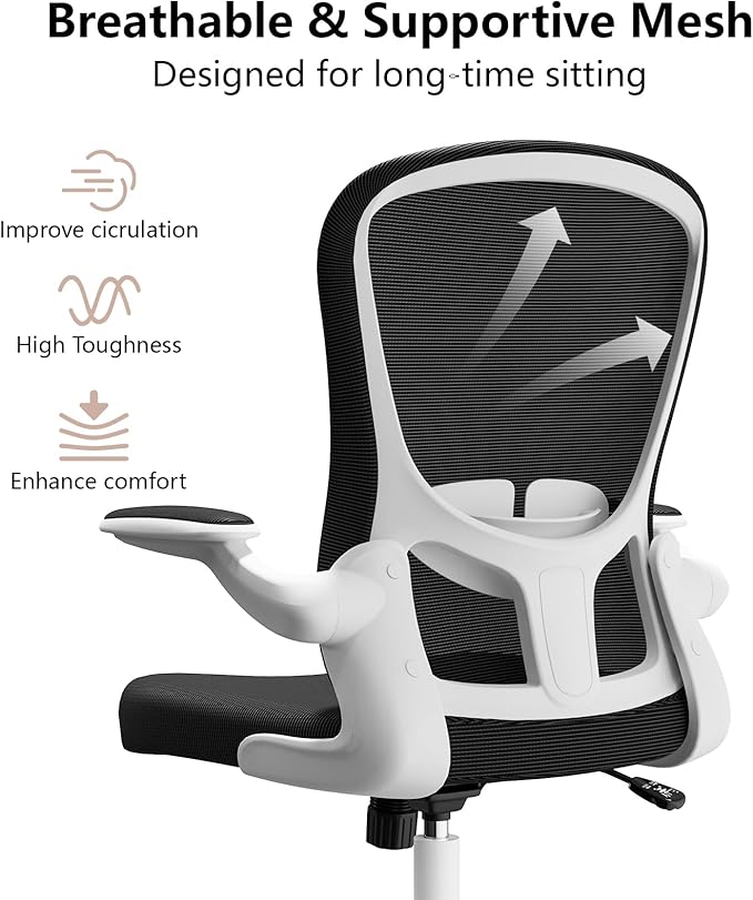 Ergonomic Office Chair, Comfort Swivel Home Office Task Chair, Breathable Mesh - Image 6