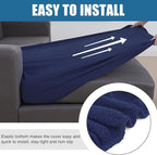 Smiry Waterproof Couch Cushion Covers, Stretch Jacquard Sectional Couch Covers - Image 4