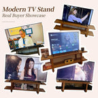Tiita Bamboo TV Stand for 55 Inch TV, Entertainment Center - Image 9