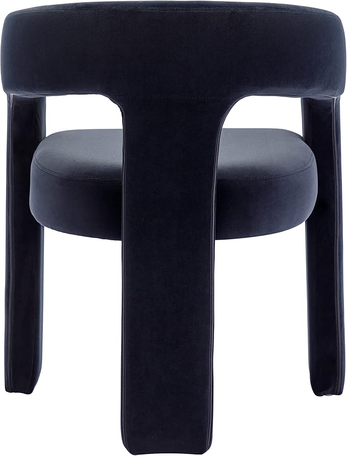 RIVOVA Modern Barrel Dining Chairs Set of 3, Velvet Upholstered Accent Side - Image 6