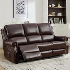 EBELLO Power Reclining Sofa for Living Room, Faux Leather 3 Seater Reclining by EBELLO