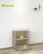 32.5-Inch Flip-Top Side Table & Buffet Cabinet - Image 3
