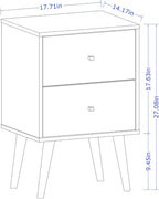 Manhattan Comfort Liberty Mid Century Modern Nightstand - Image 3