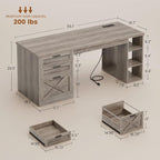SEDETA 55.1" Executive Computer Desk - Image 2