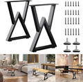 Metal Bench Legs 16 Inch Double Triangle Coffee Table Legs End Table Legs by ITeeLas