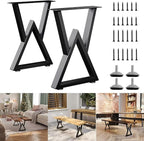 Metal Bench Legs 16 Inch Double Triangle Coffee Table Legs End Table Legs by ITeeLas