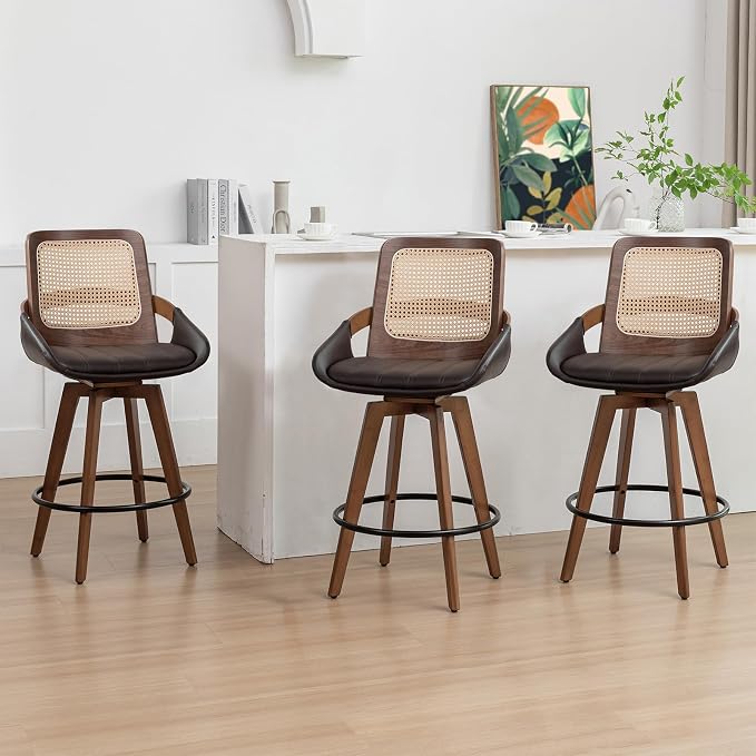 Set of 3 Bar Stools Counter Height by KUNZENTLIVING