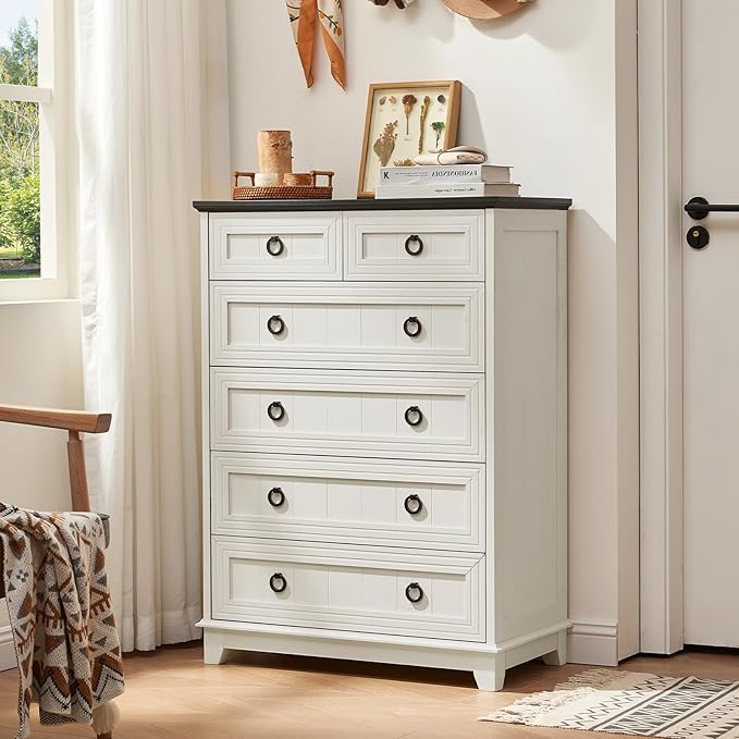 Joaxswe Farmhouse 6 Drawer Dresser - Image 5