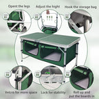 CampLand Outdoor Folding Table Aluminum Lightweight Height Adjustable - Image 2