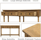 Merax Retro Console Table Sofa Table - Image 5