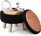 Wimarsbon Storage Ottoman, Modern Round Footrest by Wimarsbon