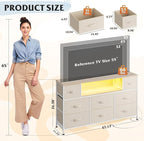 WLIVE Dresser TV Stand for 45, 55 inch TV, Entertainment Center - Image 2