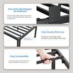 ROIL 7 inch King Size Bed Frame Metal Platform No Box Spring Needed - Image 4