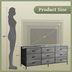 Huuger Long Dresser for Bedroom, 55 Inch TV Stand for 55, 60 Inch TV, - Image 3