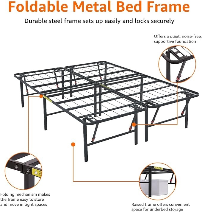 Amazon Basics Foldable Metal Platform Bed Frame - Image 7