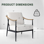 RNKSFX Modern Accent Chair for Living Room Bedroom Mid Century Arm Chair - Image 2