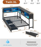 DICTAC Corner Bed Frame Twin XL - Image 3