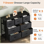 Sweetcrispy 7 Drawer Dresser, Fabric Storage Tower Organizer - Image 4